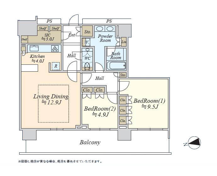 品川　水辺と空を日常にする、安心のタワーライフ 間取り図