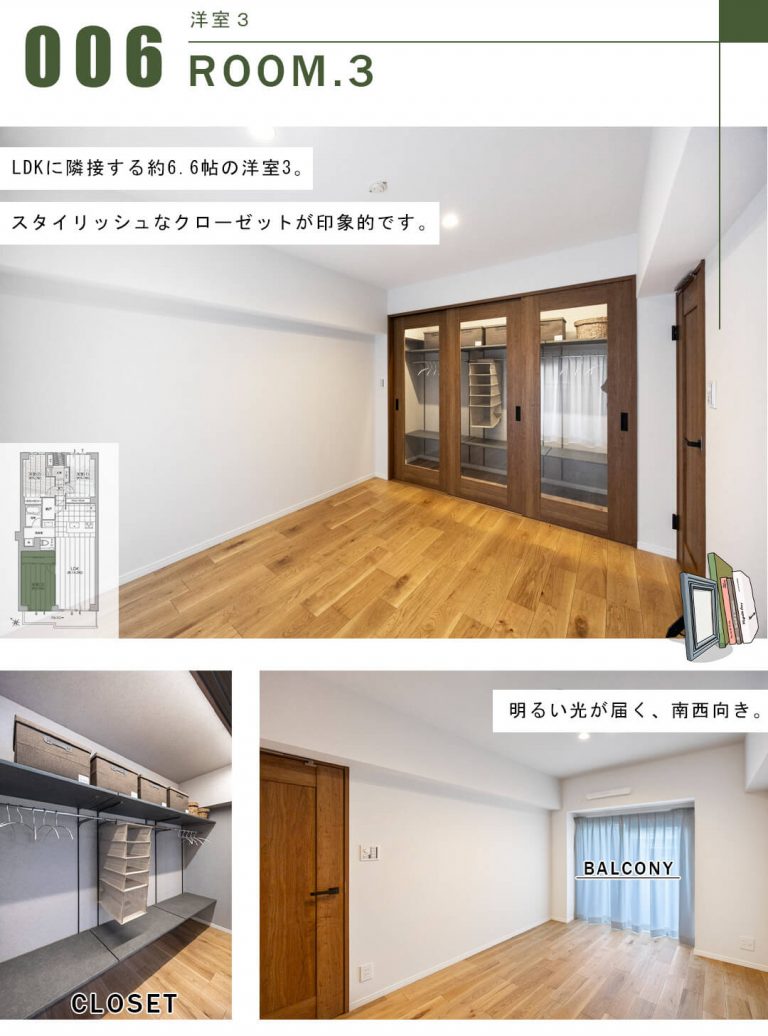 北品川ホームズの洋室