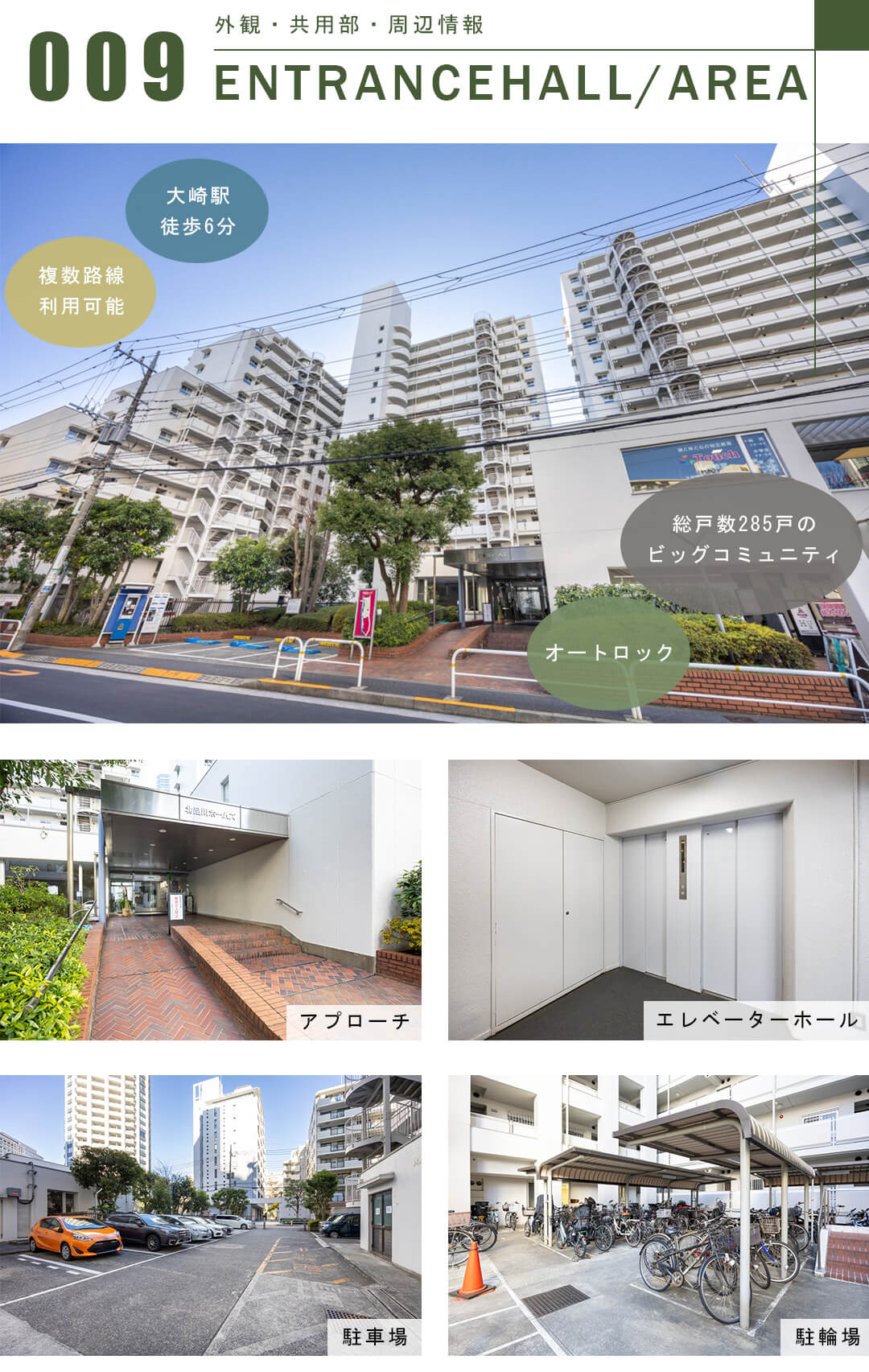 北品川ホームズの外観と共用部