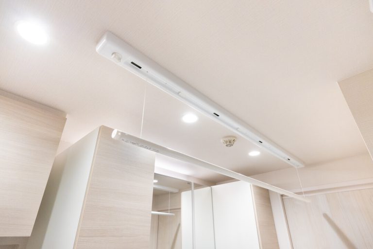 洗面室 洗濯物干し付