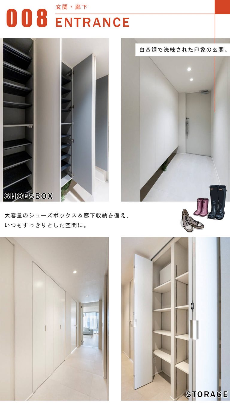 フォルム内藤町の玄関と廊下