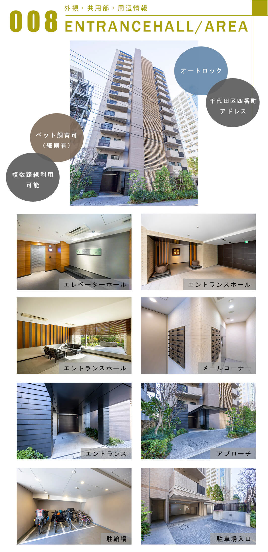 008外観,共用部,周辺情報,ENTRANCEHALL,AREA