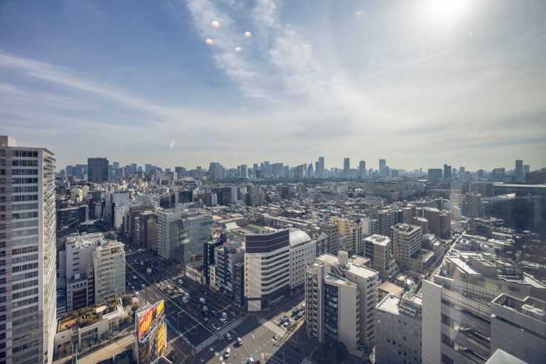 主寝室 眺望　※迎賓館の緑が望めます。