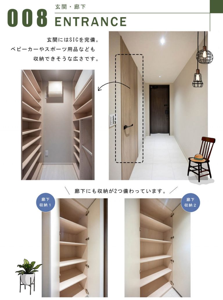 クラッシィタワー新宿御苑の玄関・廊下