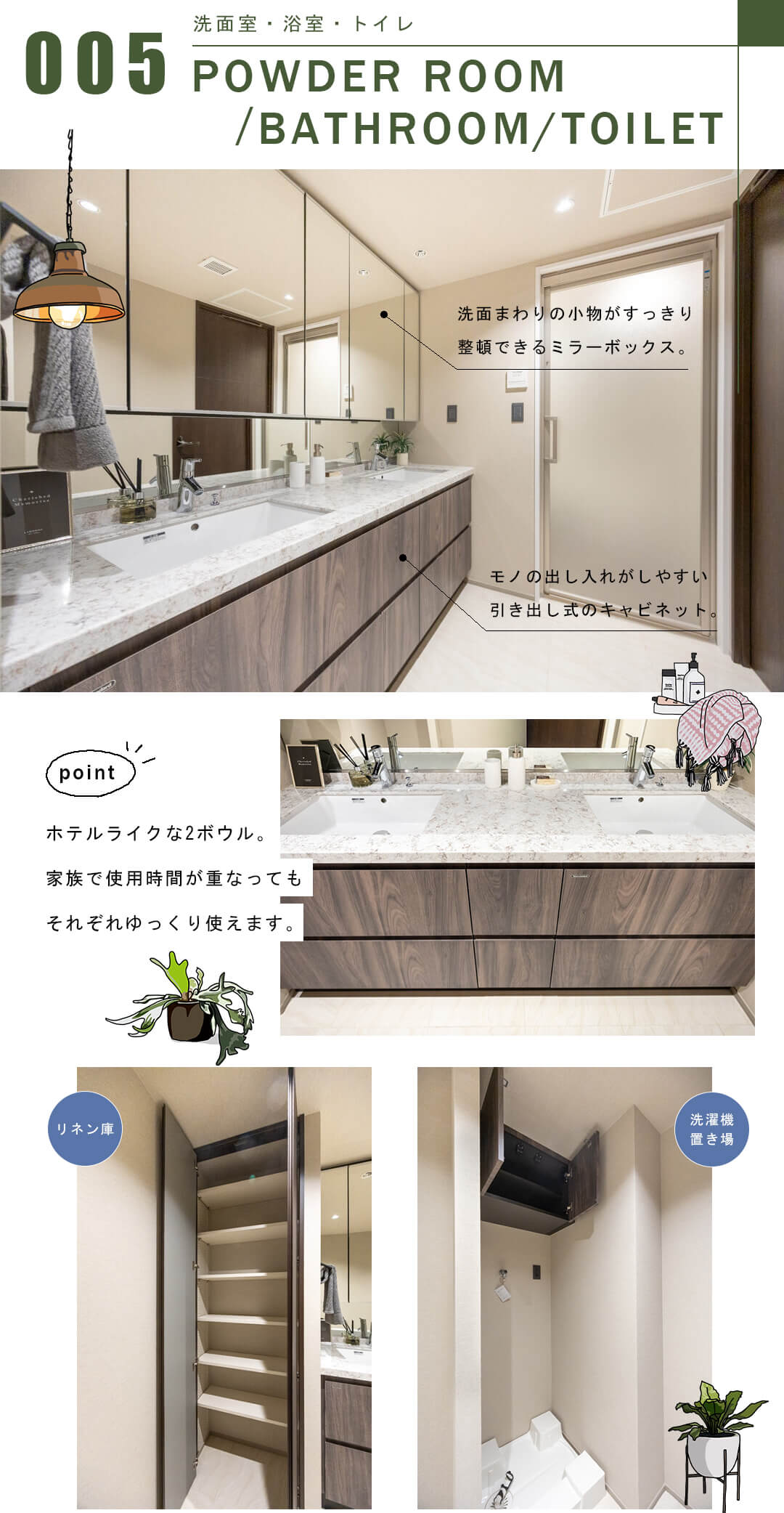 品川Vタワーの洗面室・浴室・トイレ