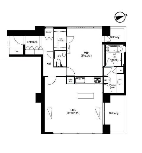 シエルトーレ三番町　三方角住戸に満ちる、光と品格の邸宅 間取り図
