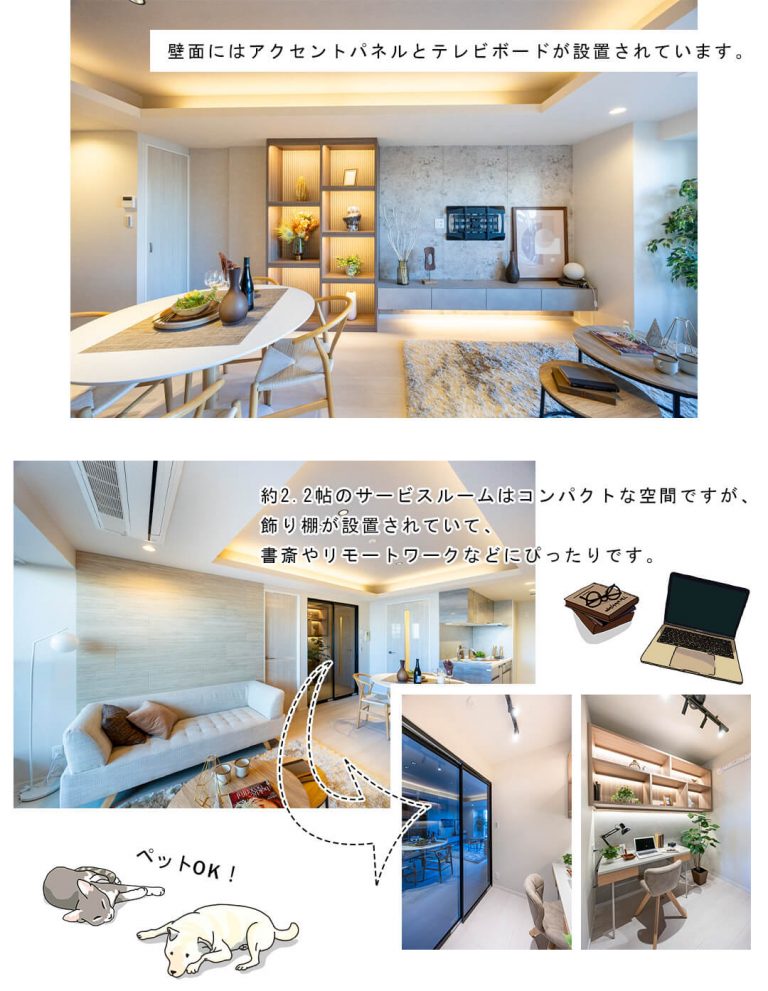 フューズ・コート175のリビングダイニング