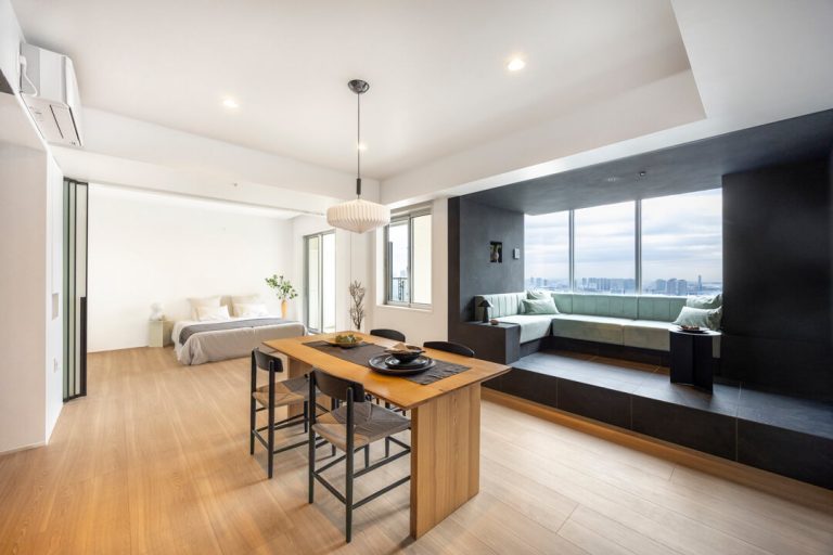 芝浦アイランドグローヴタワー　41階、東京湾を望むヌックを備えた私邸