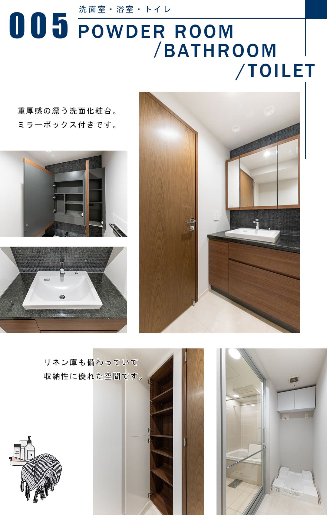 ザレジデンス三田の洗面室