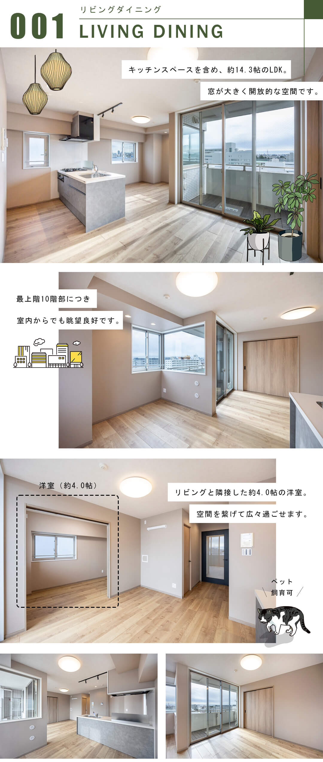 アジールコフレ三軒茶屋のリビングダイニング