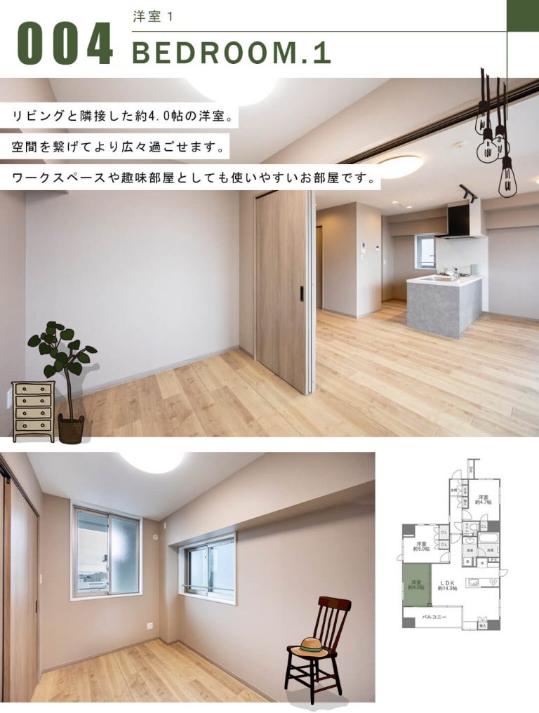 アジールコフレ三軒茶屋の洋室1