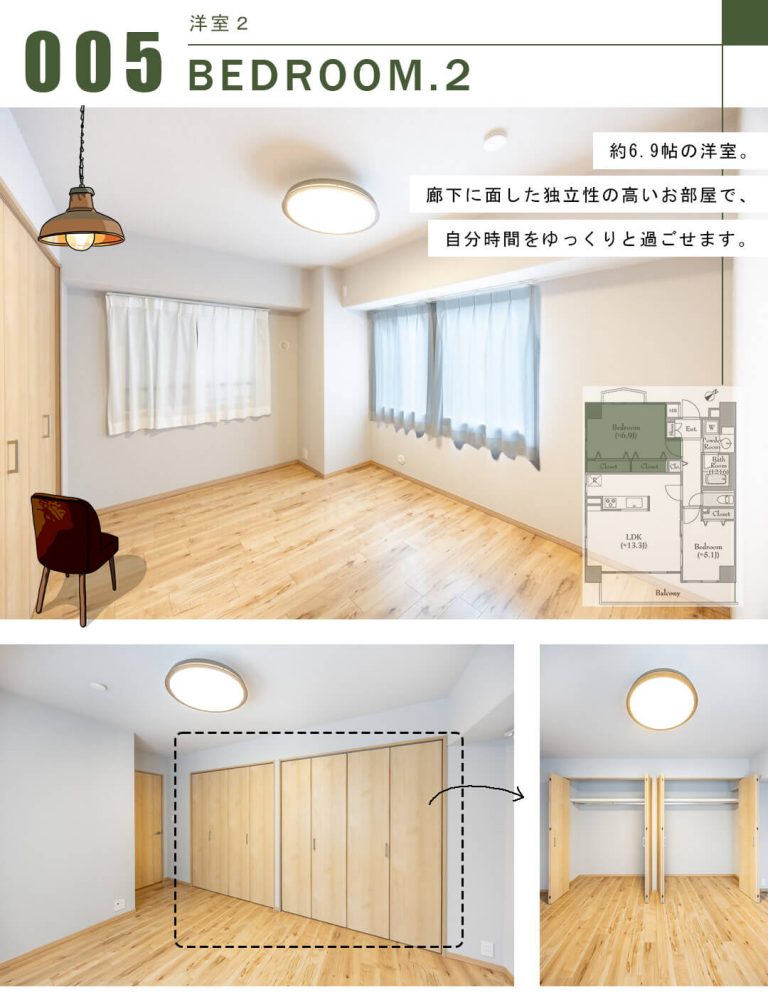 朝日シティパリオ高輪台A館の洋室2