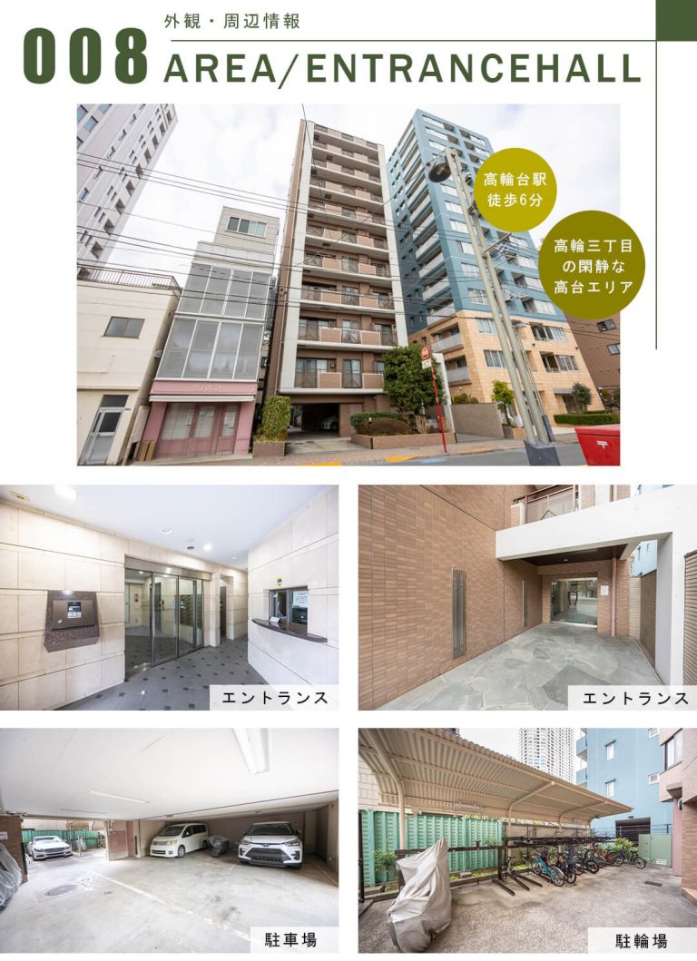 朝日シティパリオ高輪台A館の外観・周辺情報