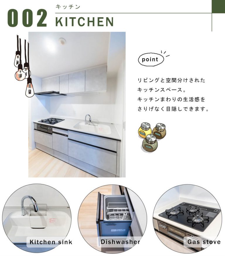 グランディ市谷柳町のキッチン