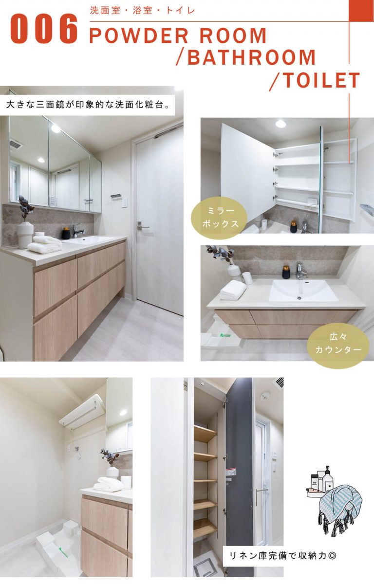 クラッシィハウス浜田山の洗面室