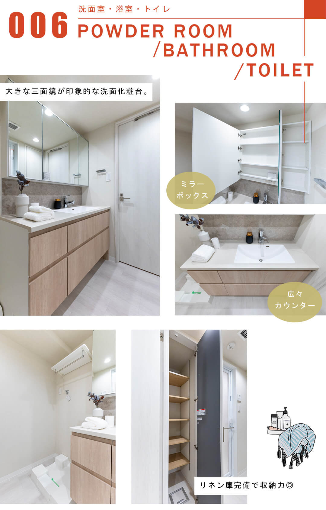 クラッシィハウス浜田山の洗面室