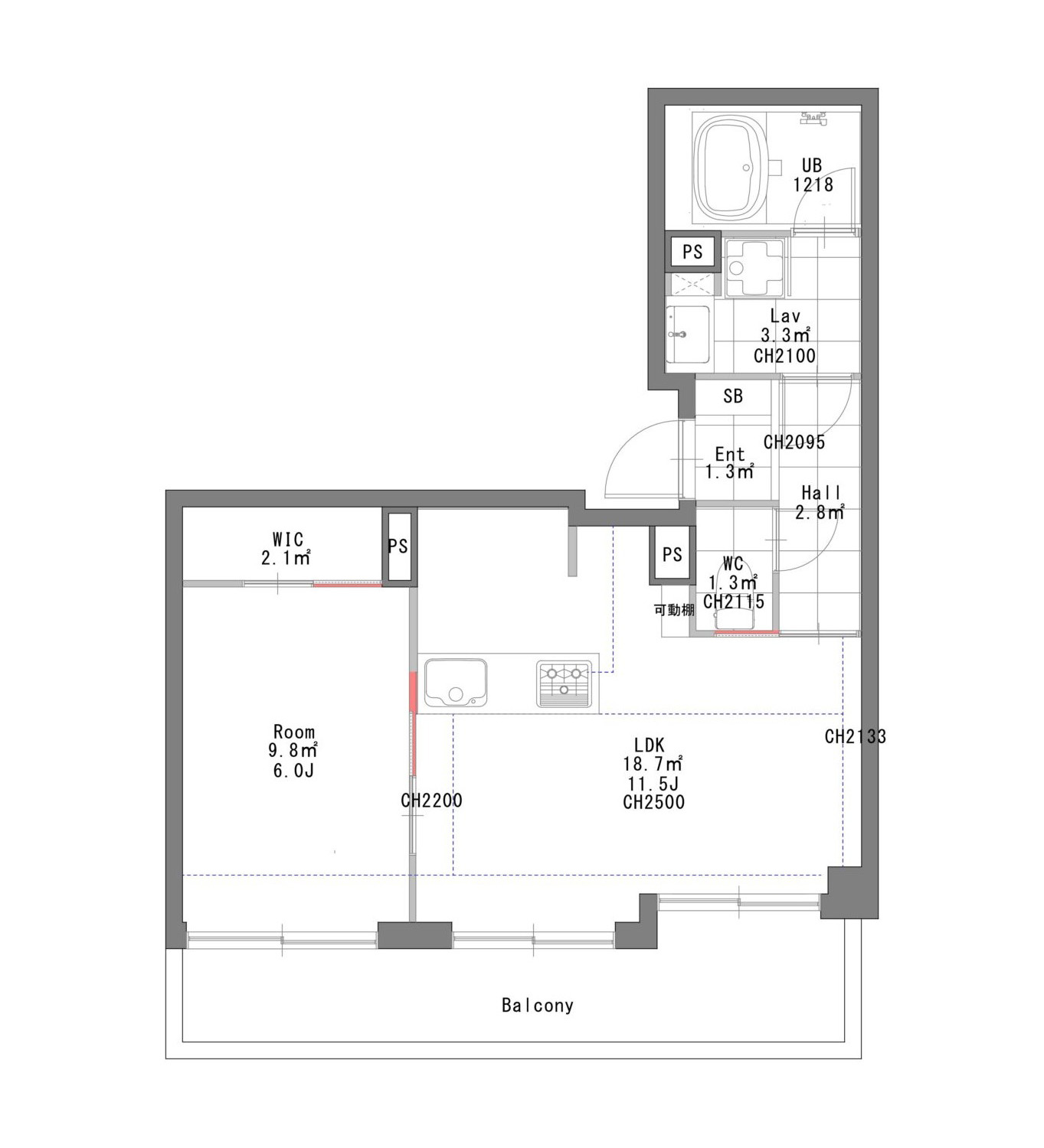 赤羽橋　駅近2分、落ち着きに包まれる都心生活 間取図