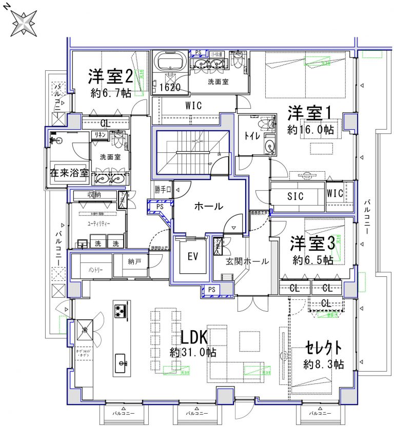 間取図（4LDKへ変更可）