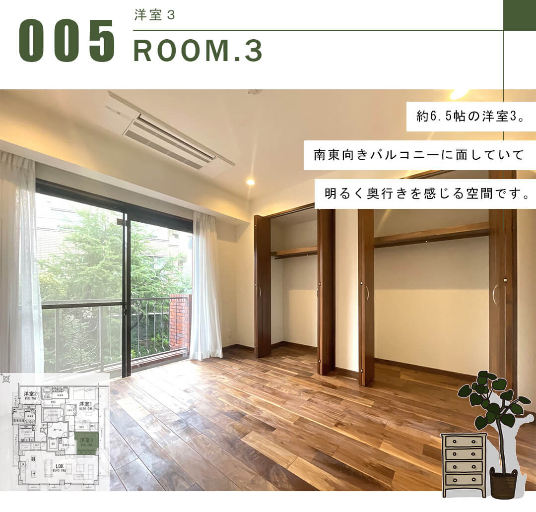 GSハイム南青山の洋室