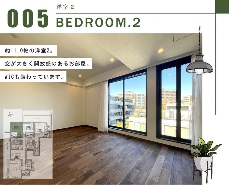 パークリモア白金台三丁目の洋室2