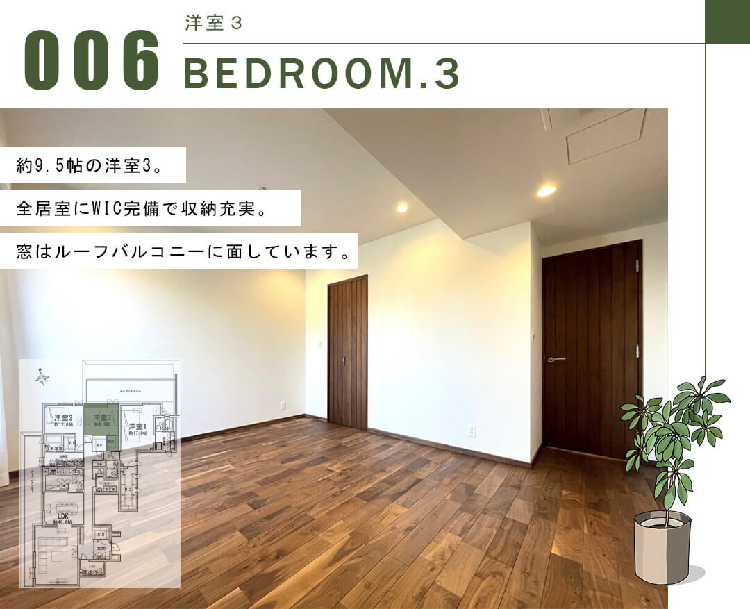 パークリモア白金台三丁目の洋室3