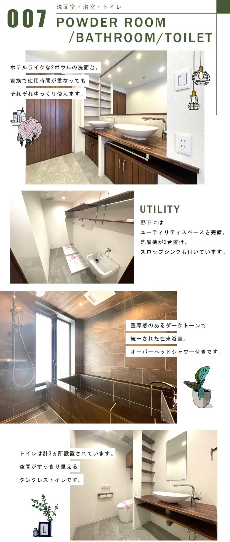 パークリモア白金台三丁目の洗面室・浴室・トイレ