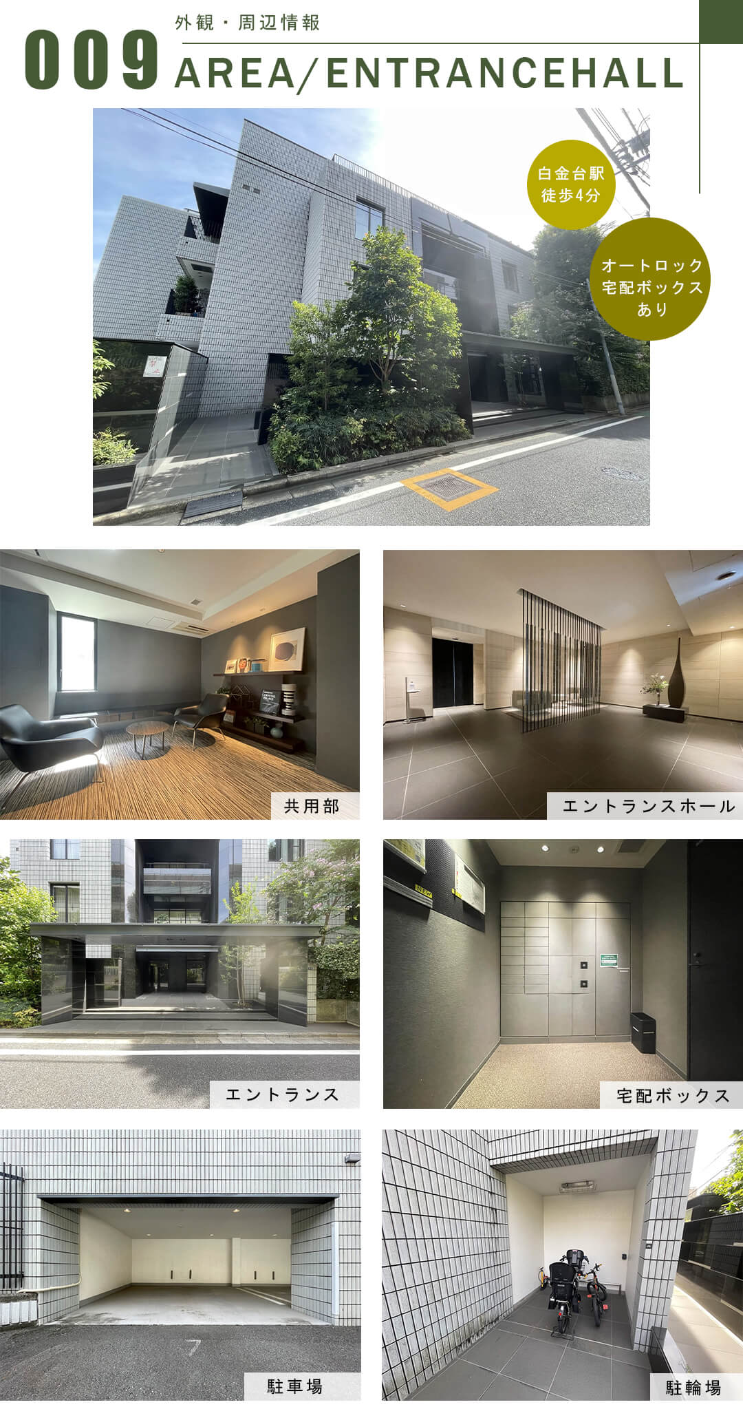 パークリモア白金台三丁目の外観・周辺情報