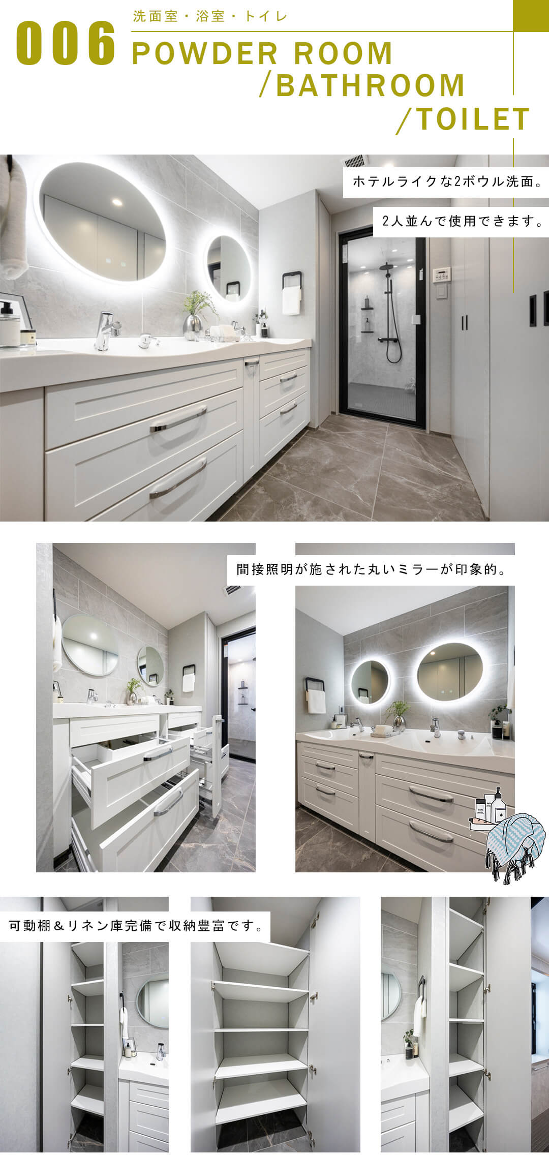 サンウッド代官山猿楽町の洗面室