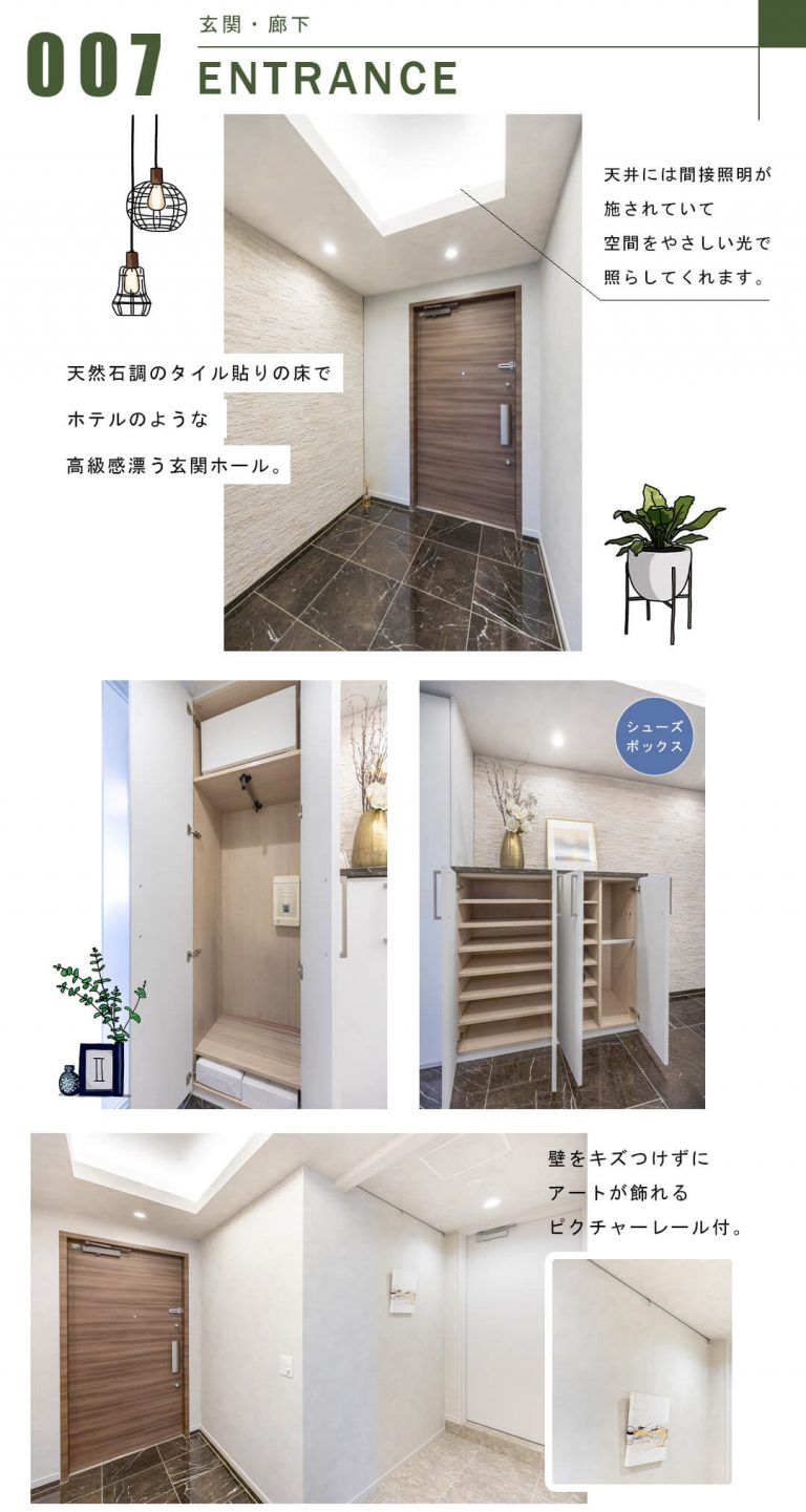 プラウド新宿御苑エンパイアの玄関・廊下