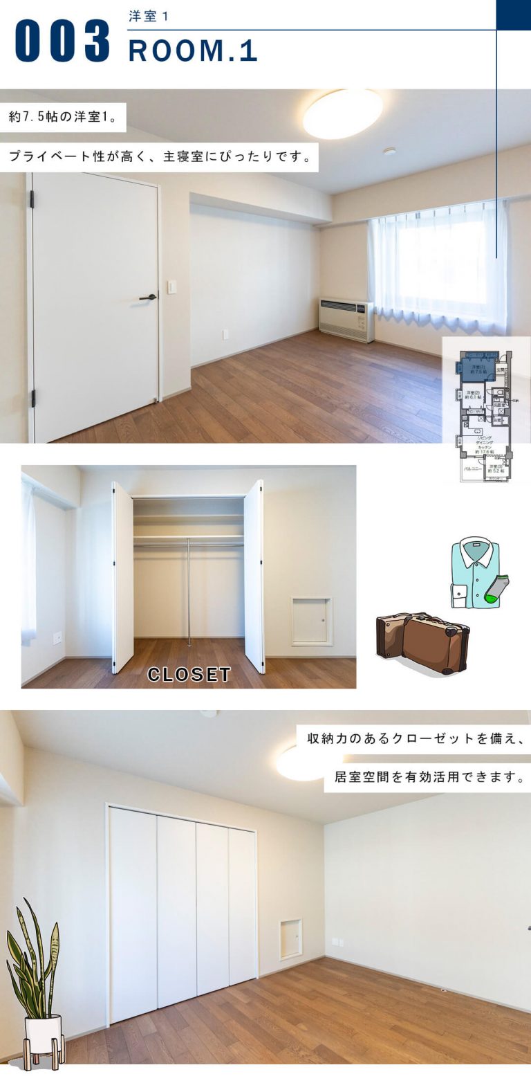 参宮橋ペアシティの洋室