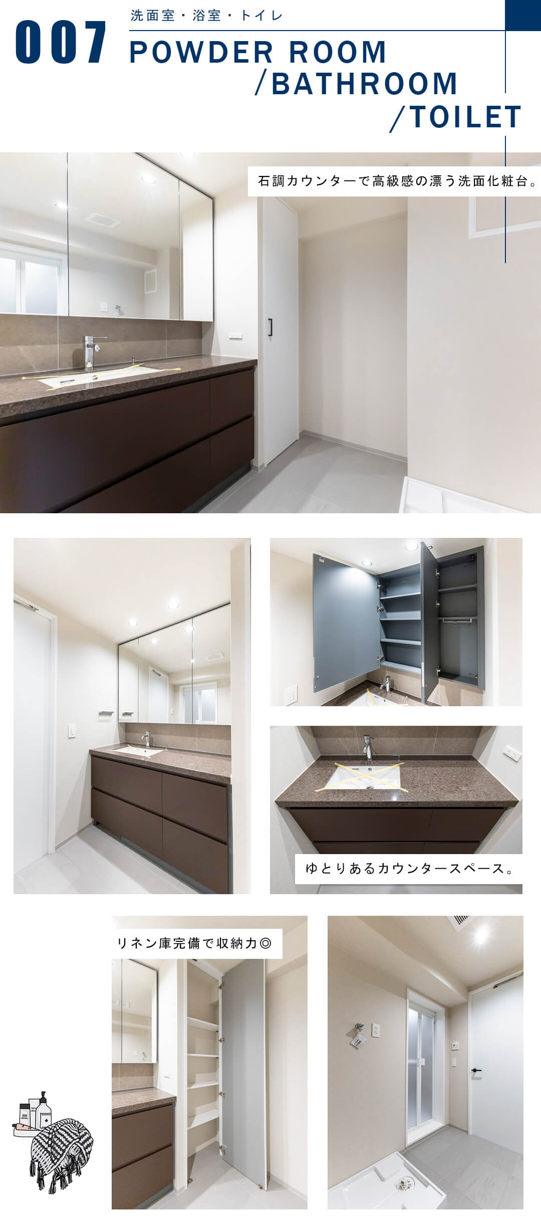 参宮橋ペアシティの洗面室