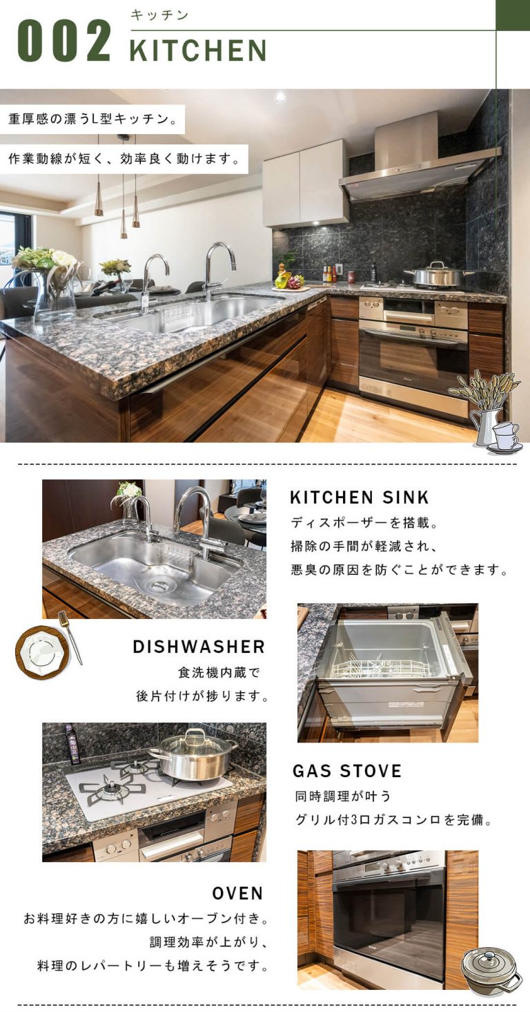 グランドメゾン白金レジデンスのキッチン