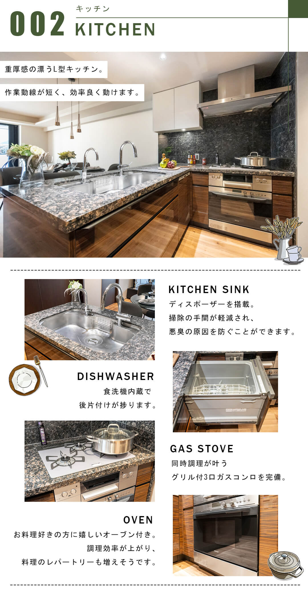 グランドメゾン白金レジデンスのキッチン