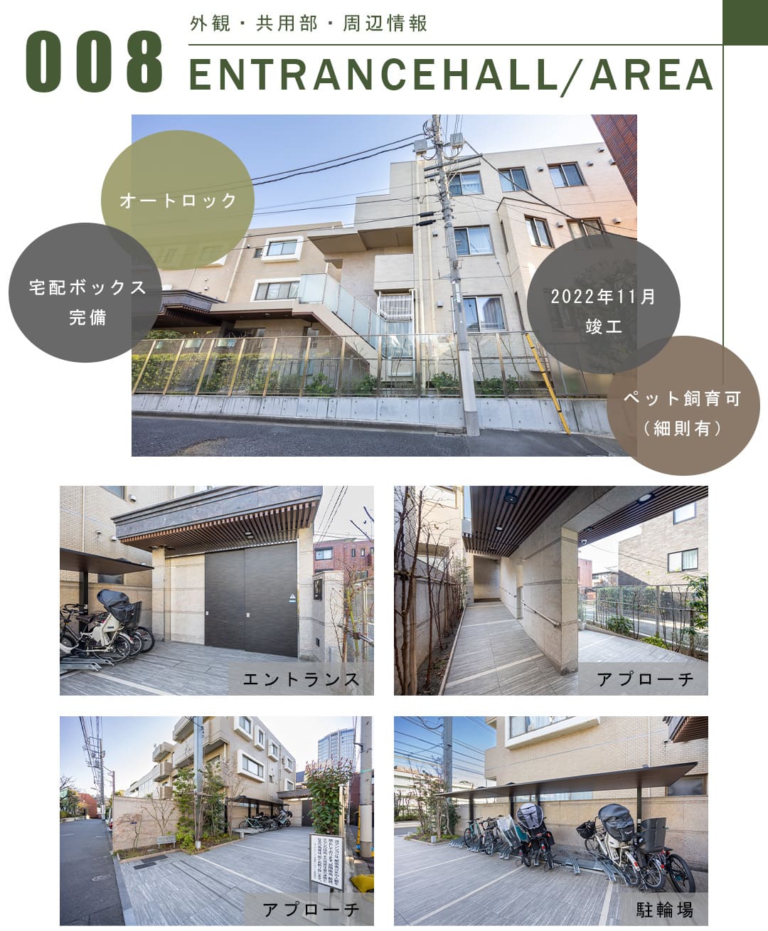 008外観,共用部,周辺情報,ENTRANCEHALL,AREA