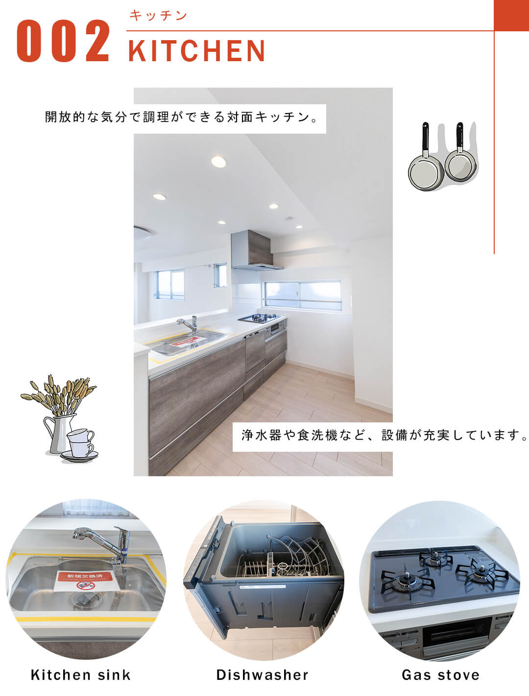 サンビューハイツ高輪台のキッチン