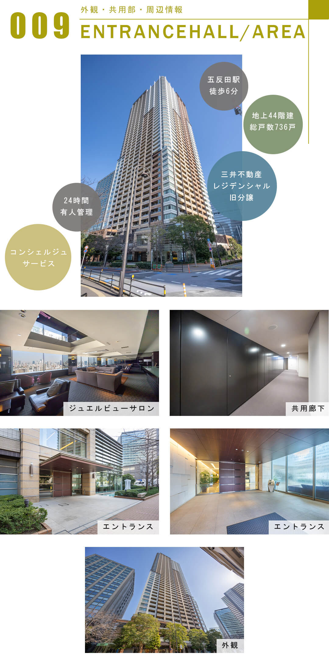 パークタワーグランスカイの外観と共用部