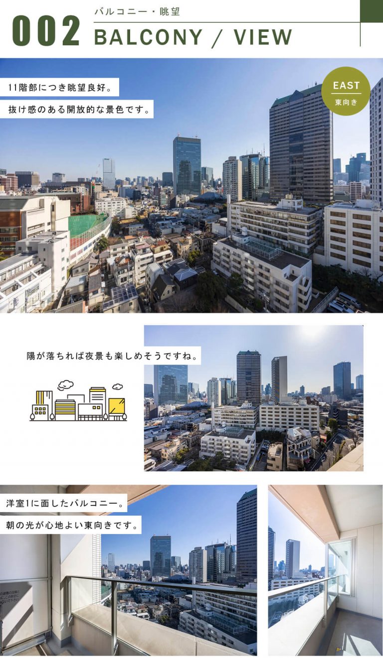 パークコート赤坂ザタワーの眺望・バルコニー