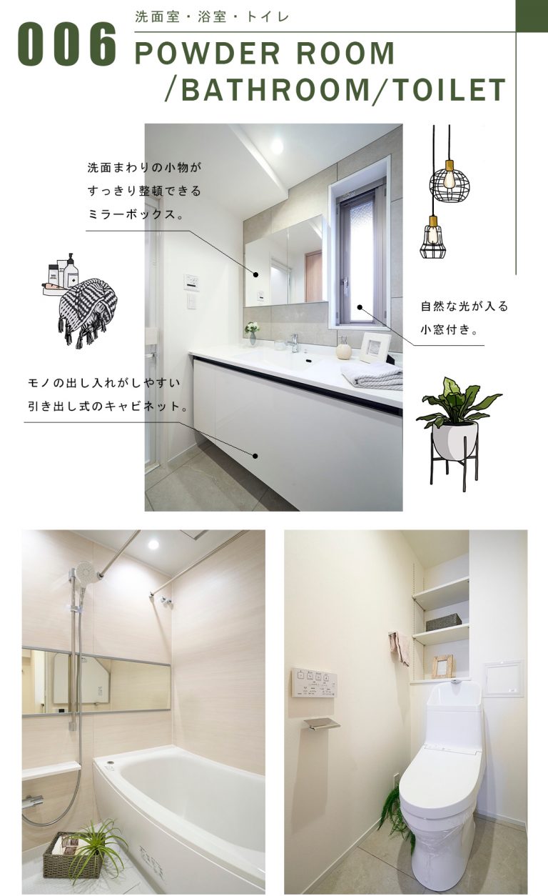 東京日本橋シティタワーの洗面室・浴室・トイレ