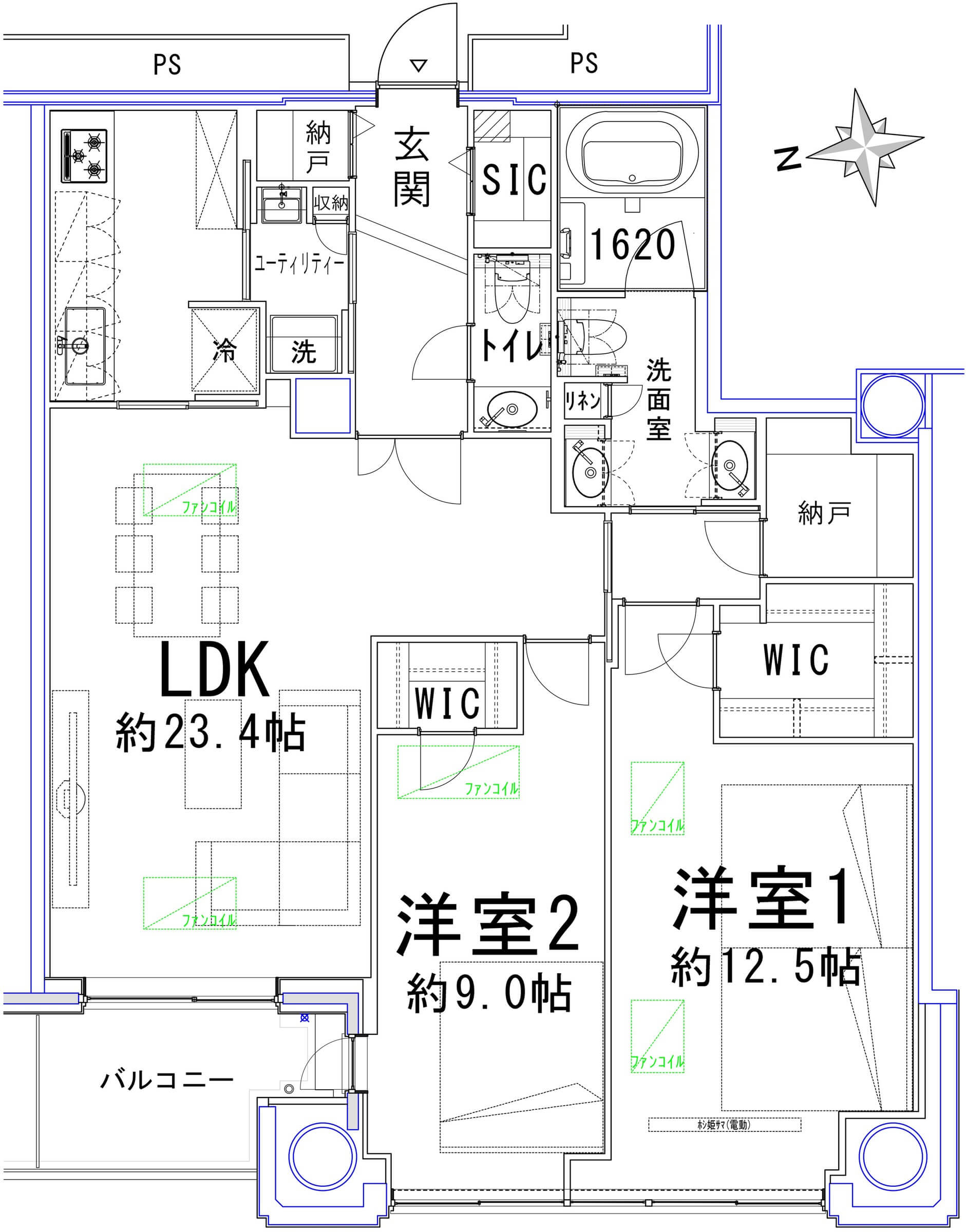 六本木ヒルズレジデンスB棟　36階の高層階、どこまでも広がる開放感 間取図