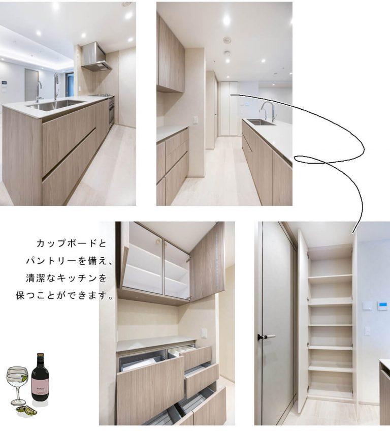 三田ガーデンヒルズパークマンション棟のキッチン