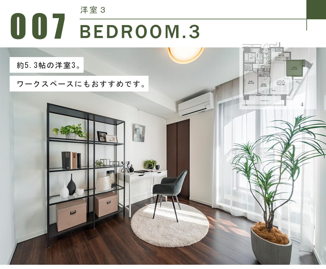 グランドメゾン白金の杜ザ・タワーの洋室3