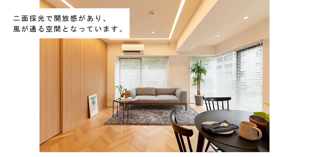 スカイプラザ赤坂のリビングダイニングキッチン