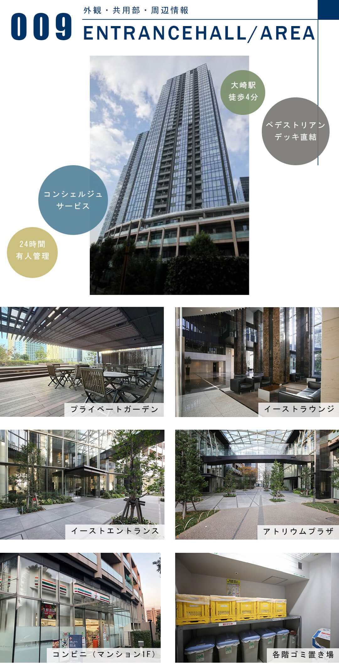 大崎ウエストシティタワーズの外観と共用部