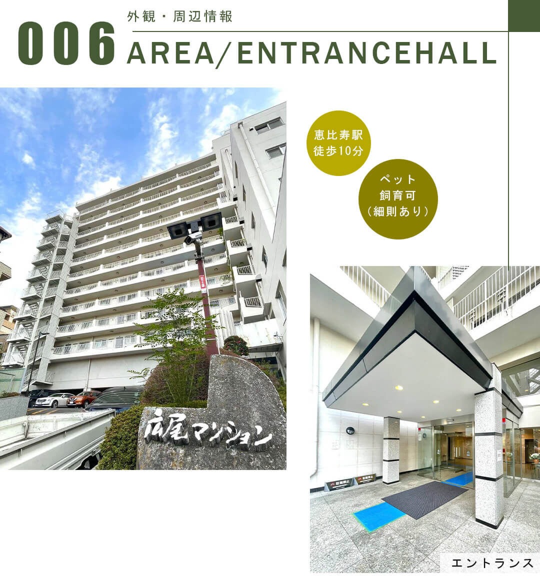 広尾マンションの外観・周辺情報