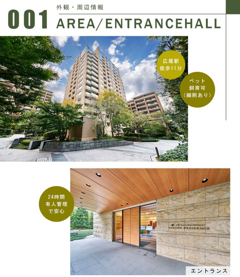 広尾ガーデンフォレスト桜レジデンスの外観・周辺情報
