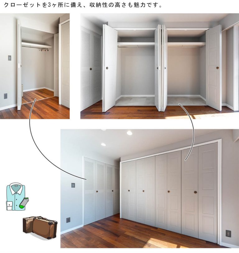 赤坂グランドハウスの寝室