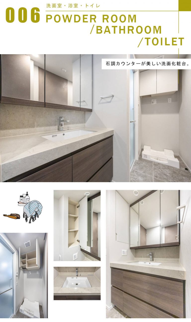 プラド渋谷東の洗面室