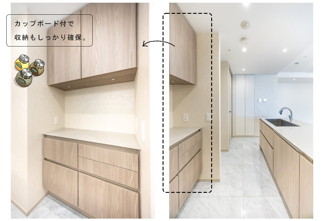 三田ガーデンヒルズパークマンション棟のキッチン