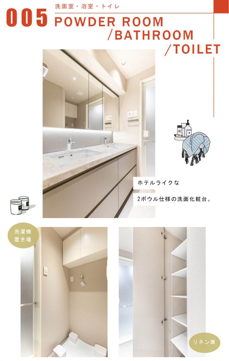 ヴィラージュ南青山の洗面室