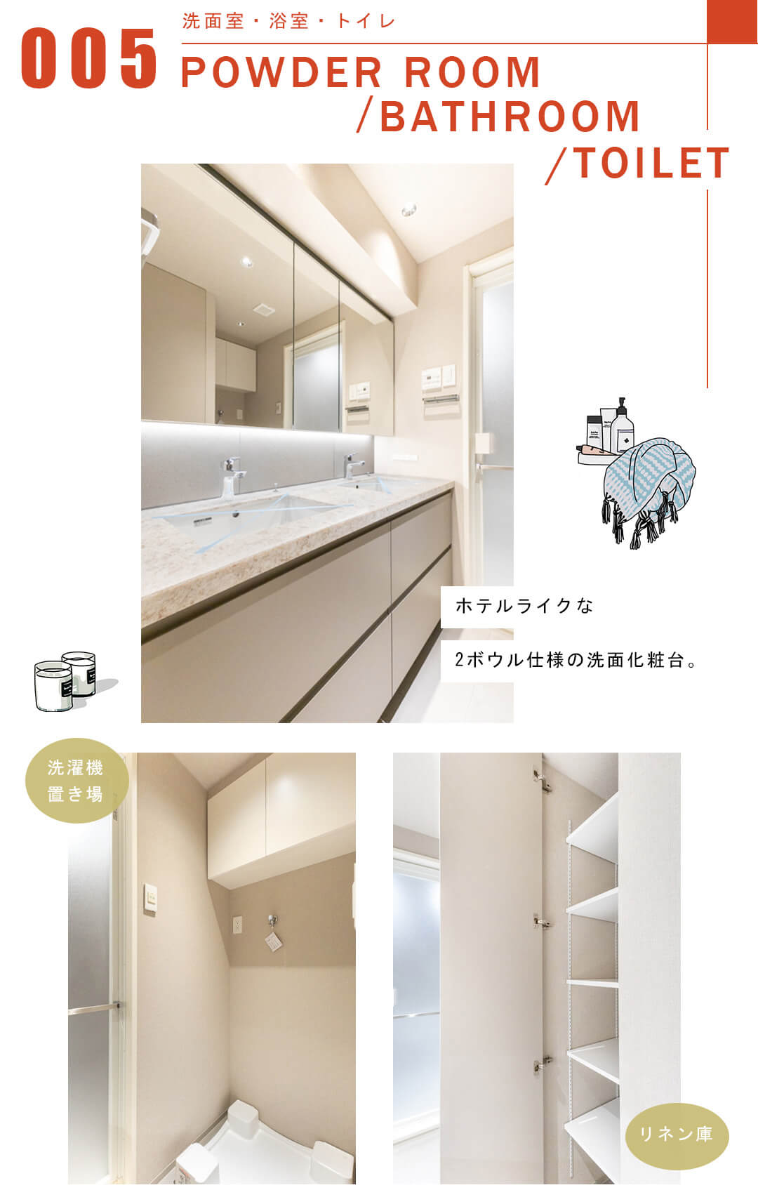 ヴィラージュ南青山の洗面室